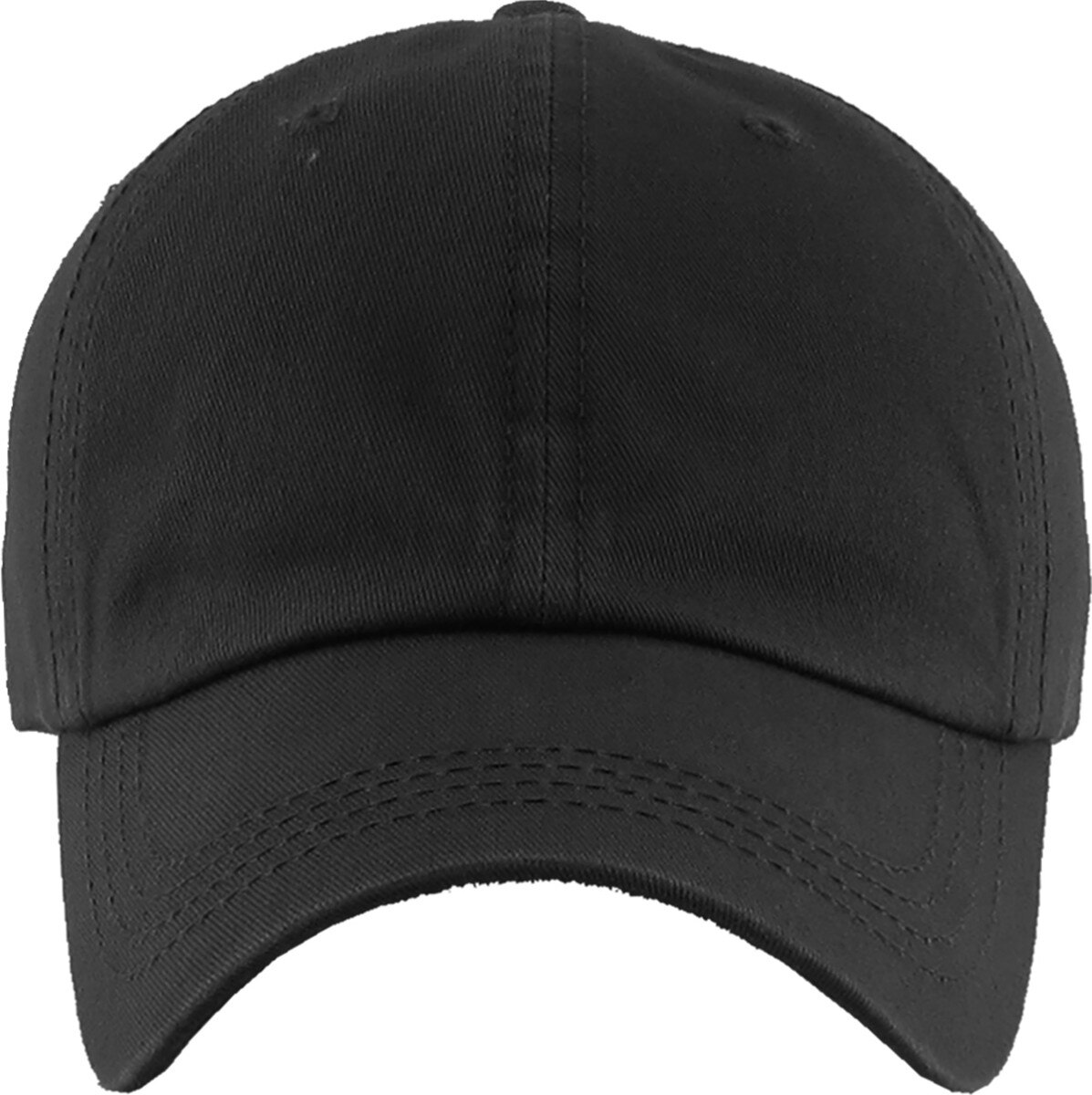 Classic Smooth Cotton Ponytail Ballcap Black